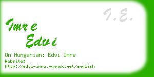 imre edvi business card